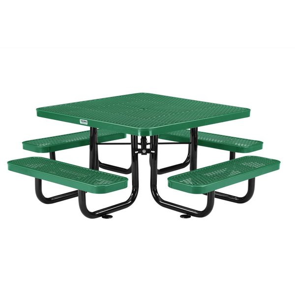 Global Industrial 46 Child Size Square Expanded Picnic Table, Green 277151KGN